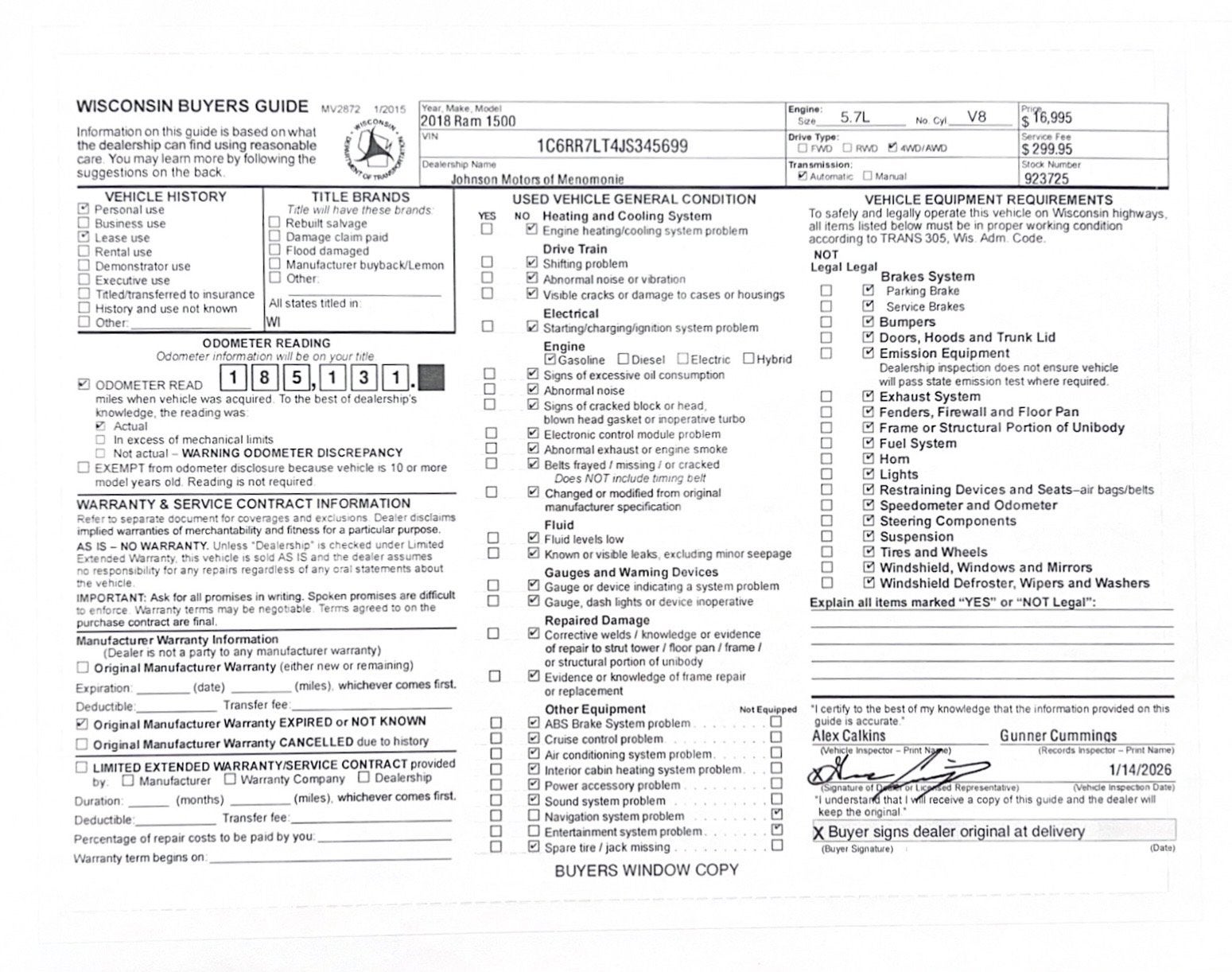 2018 RAM 1500 Big Horn