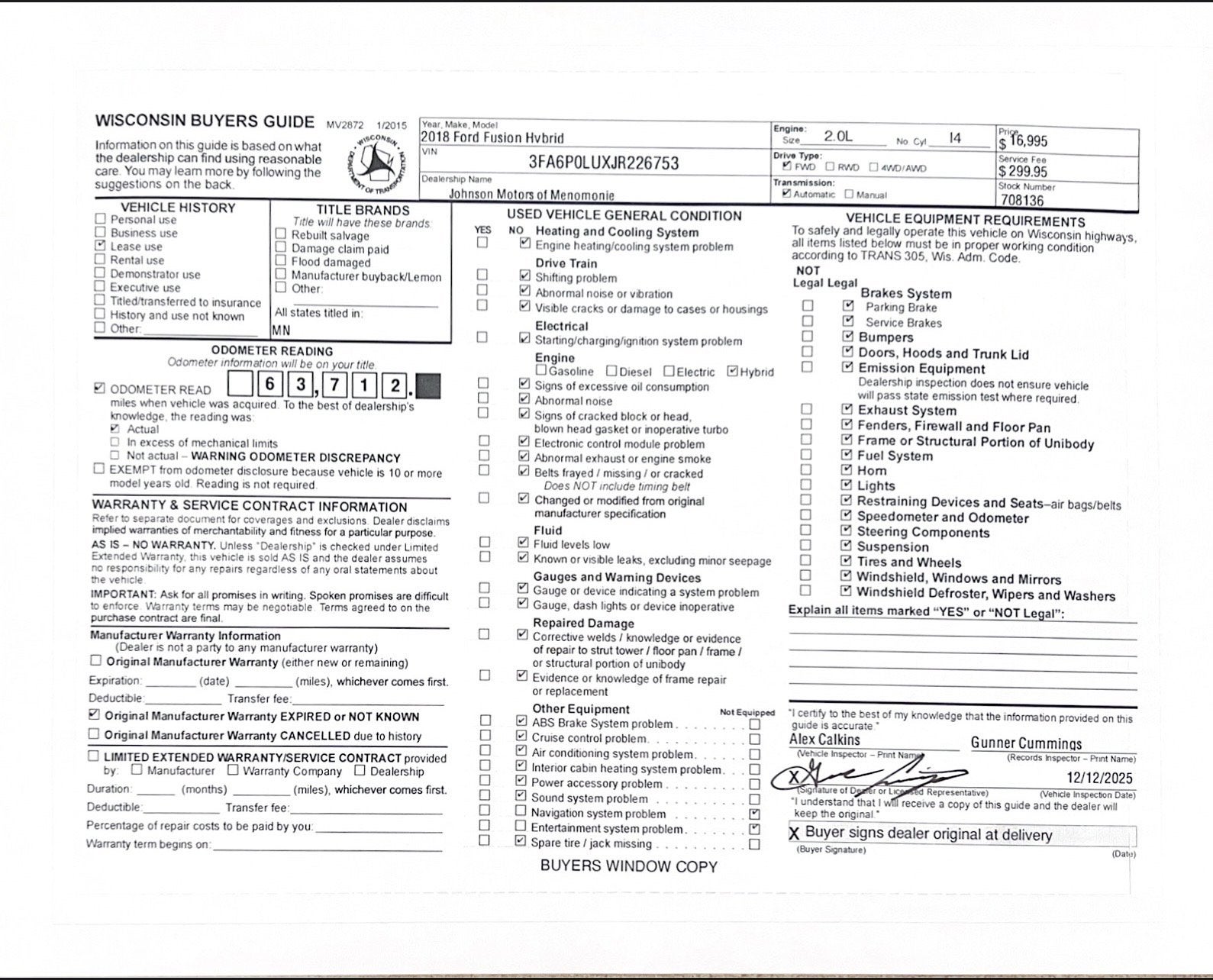 2018 Ford Fusion Hybrid SE