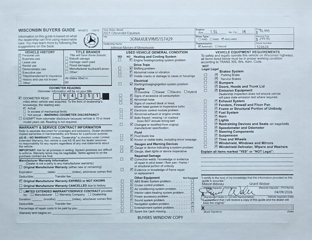 2021 Chevrolet Equinox LT
