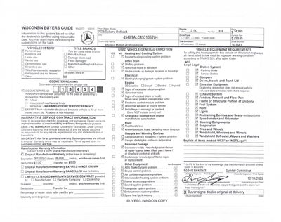 2025 Subaru Outback Onyx Edition