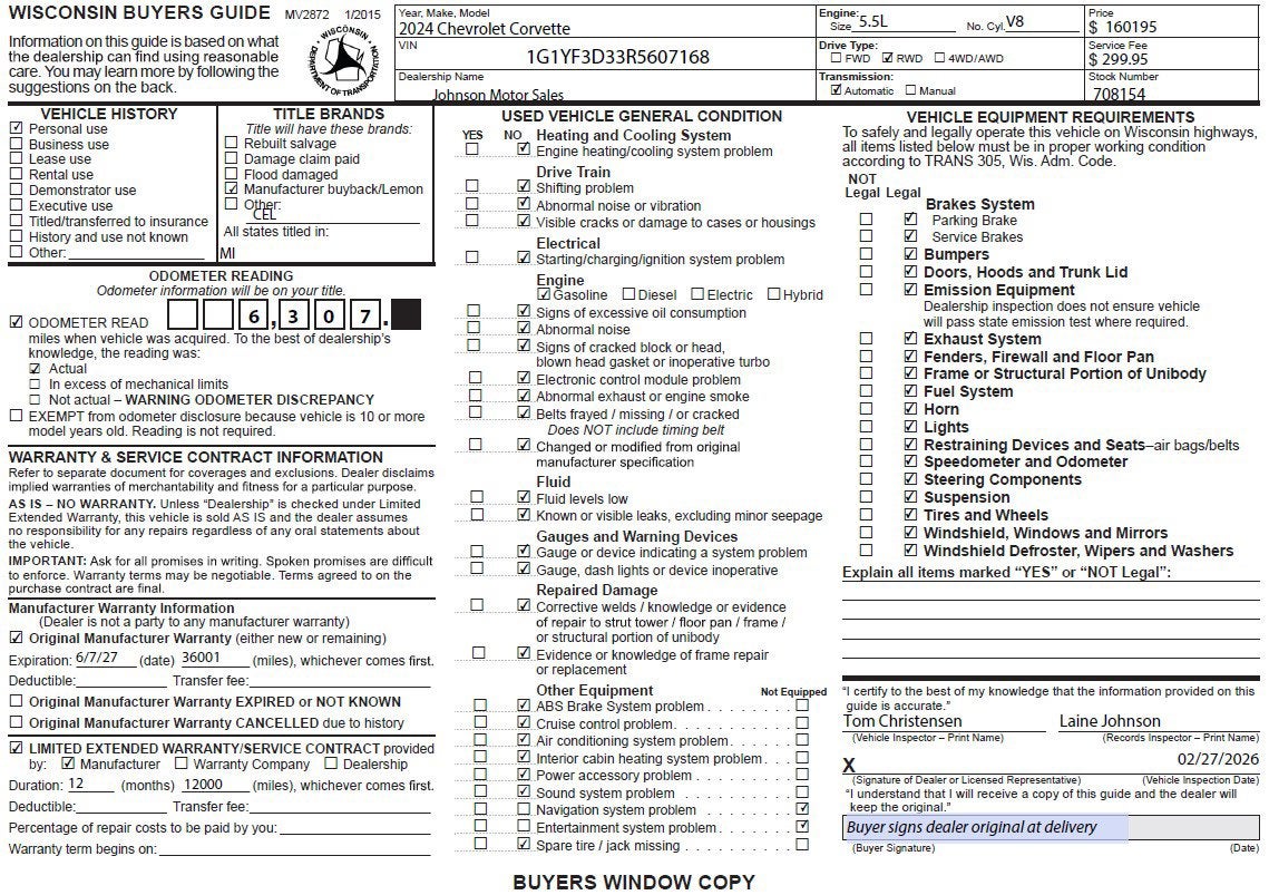 2024 Chevrolet Corvette Z06 3LZ