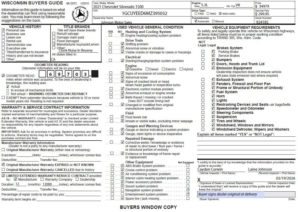 2021 Chevrolet Silverado 1500 RST