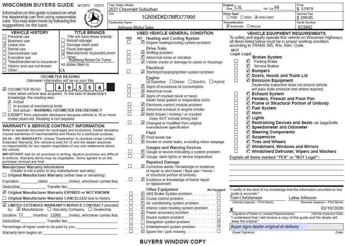 2021 Chevrolet Suburban Z71