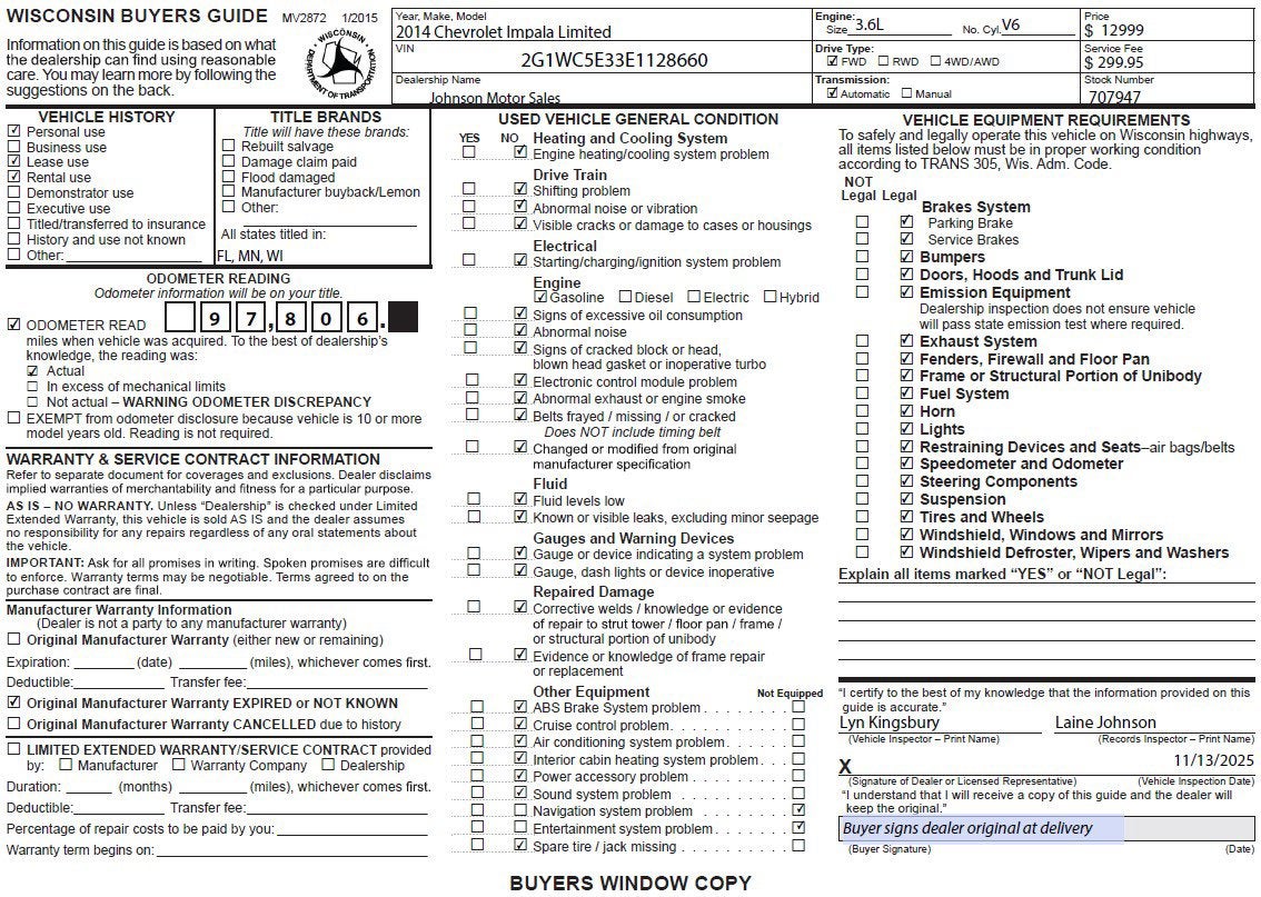 2014 Chevrolet Impala LTZ