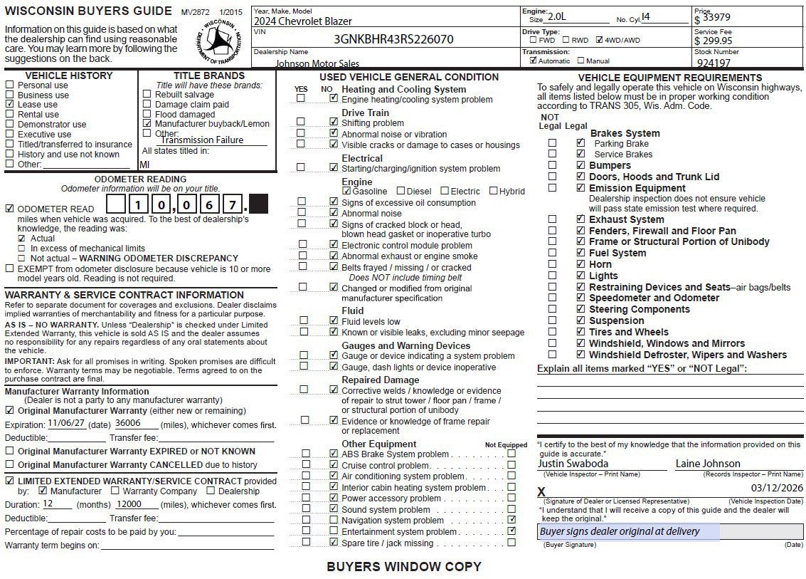 2024 Chevrolet Blazer 2LT
