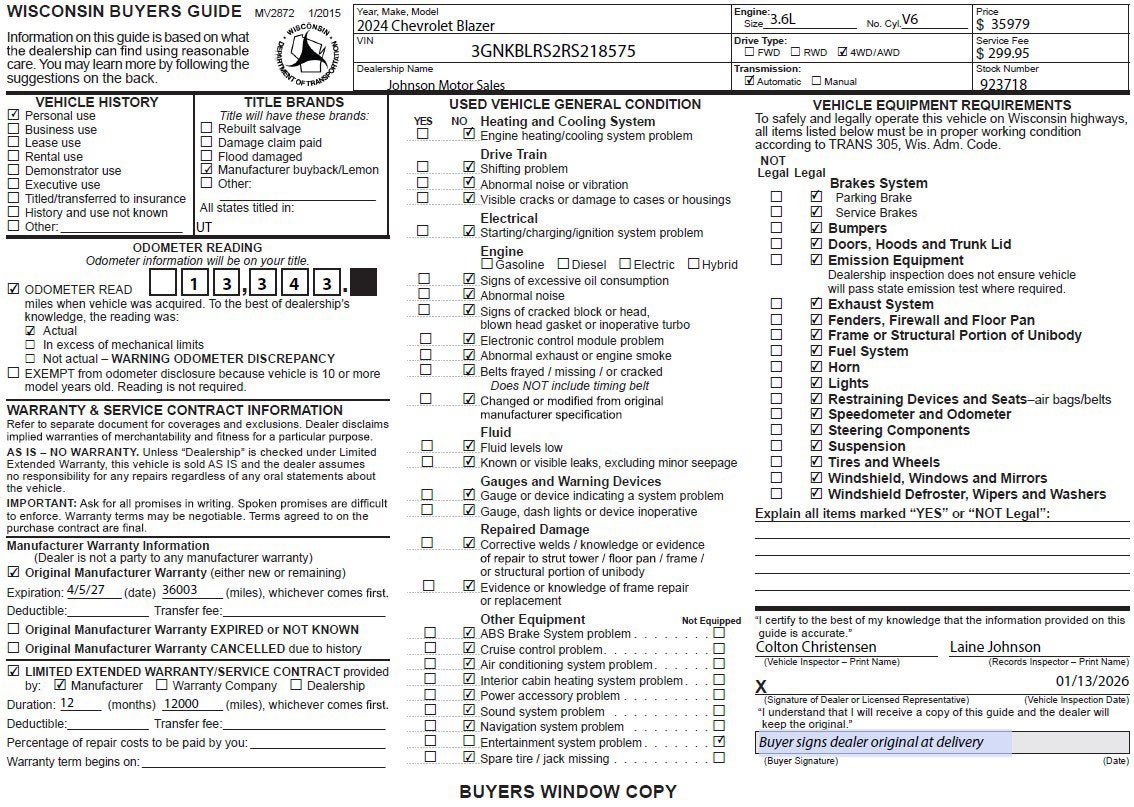 2024 Chevrolet Blazer Premier