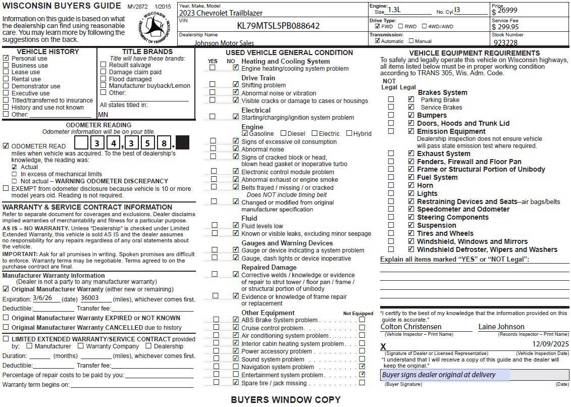 2023 Chevrolet Trailblazer RS