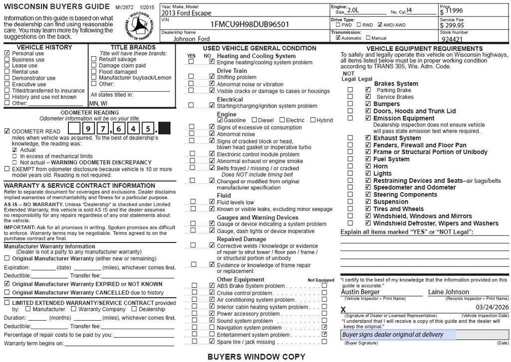 2013 Ford Escape SEL