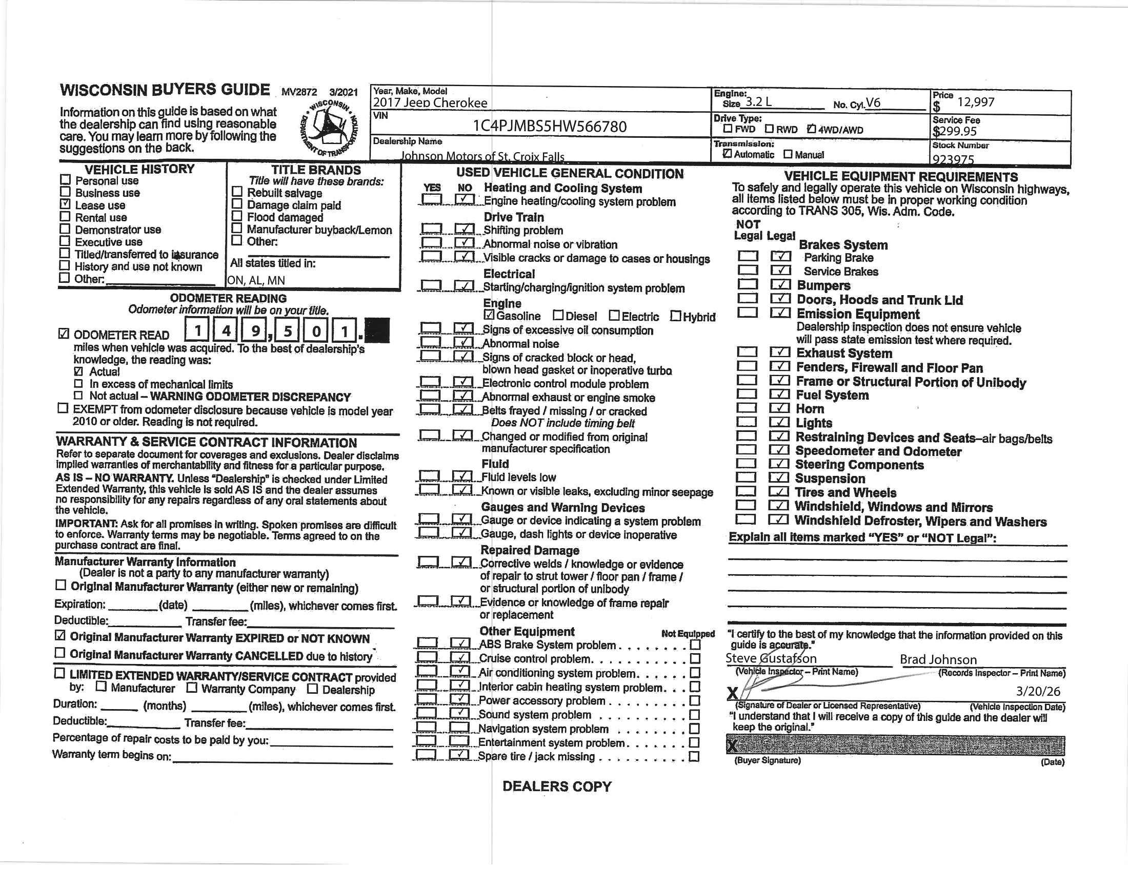 2017 Jeep Cherokee Trailhawk