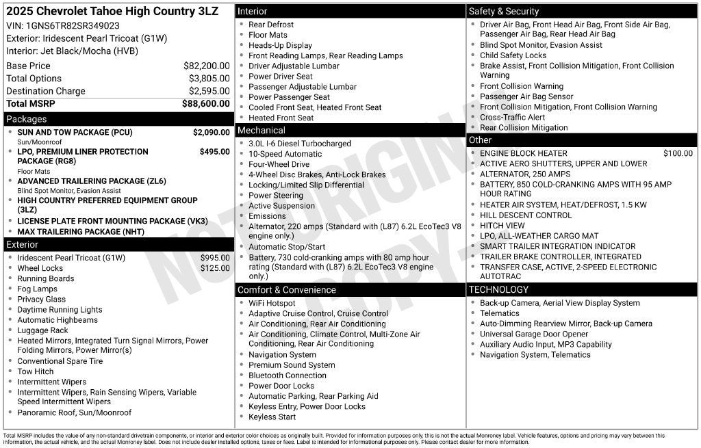 2025 Chevrolet Tahoe High Country