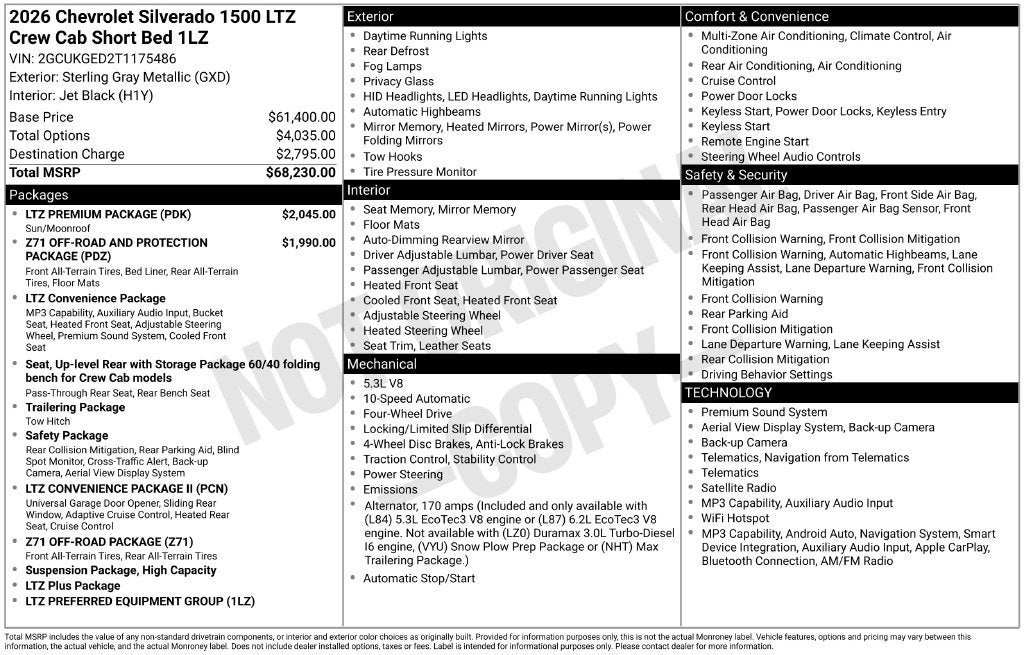 2026 Chevrolet Silverado 1500 LTZ