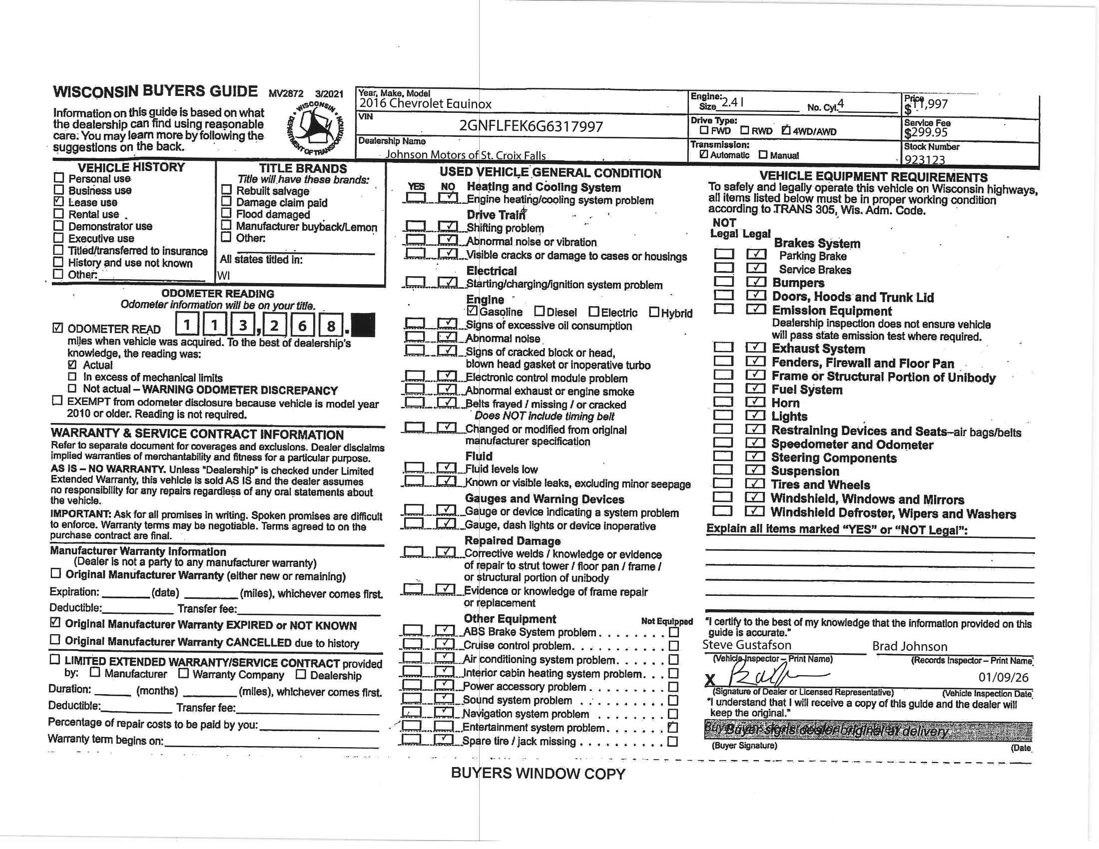 2016 Chevrolet Equinox LT