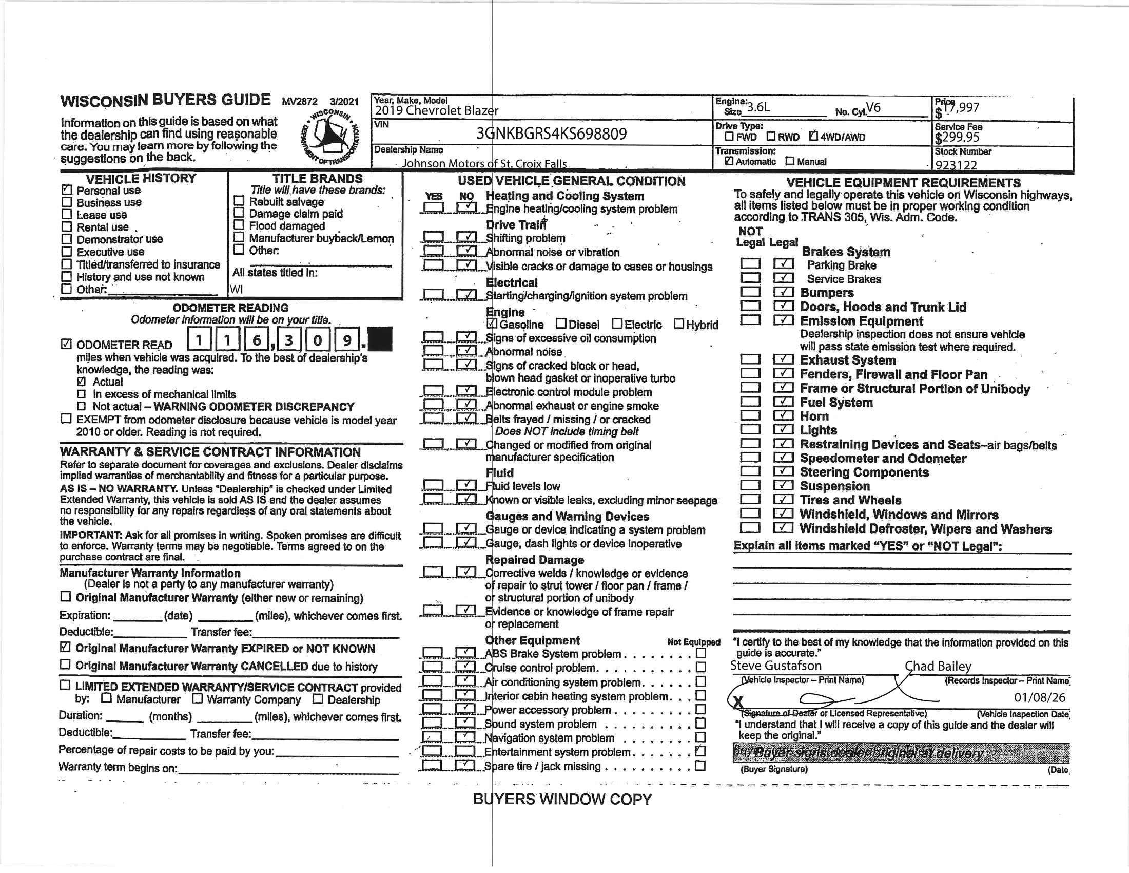 2019 Chevrolet Blazer Base