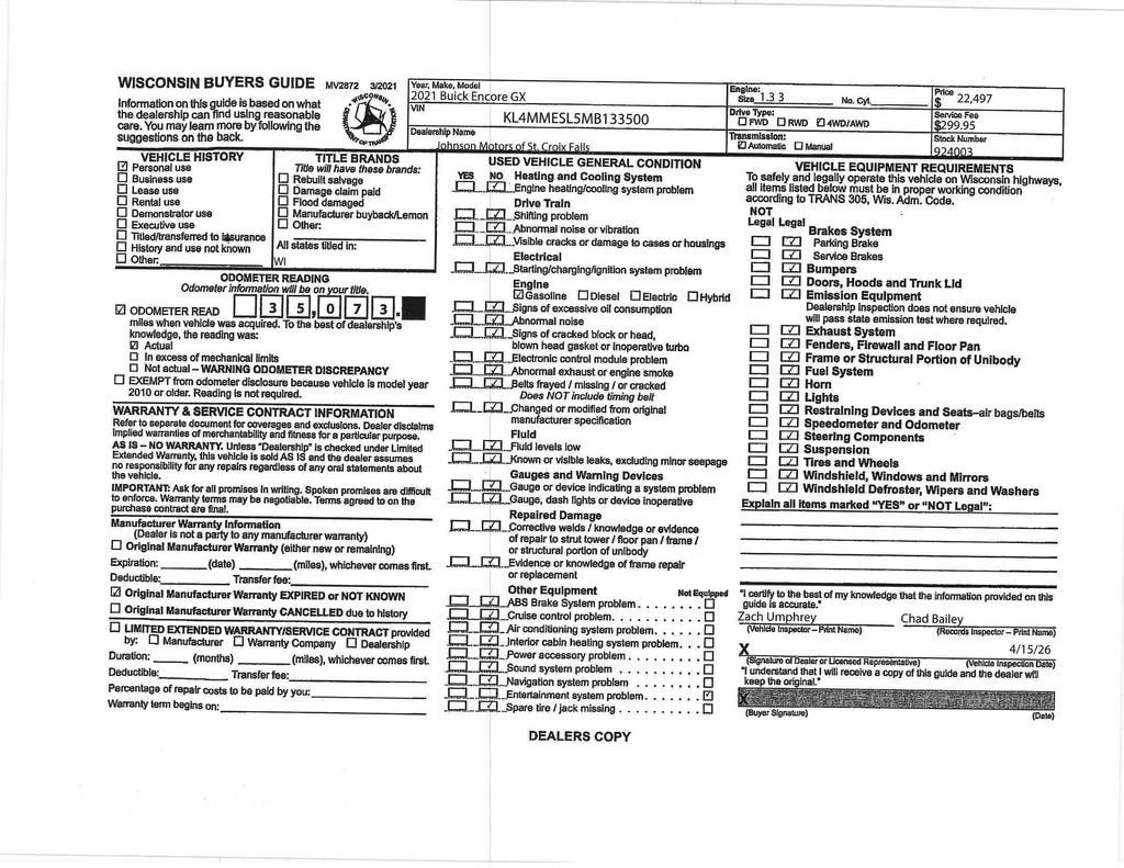 2021 Buick Encore GX Select