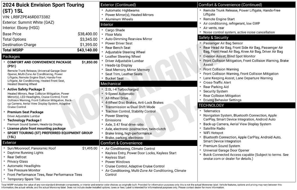 2024 Buick Envision Sport Touring