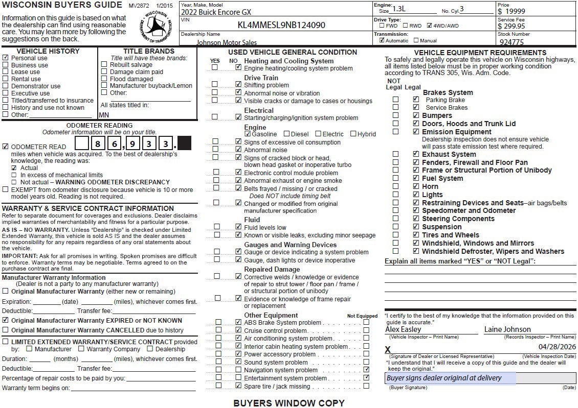 2022 Buick Encore GX Select
